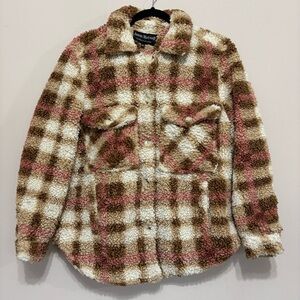 Jason Maxwell Textured Jacket in Pink and Brown